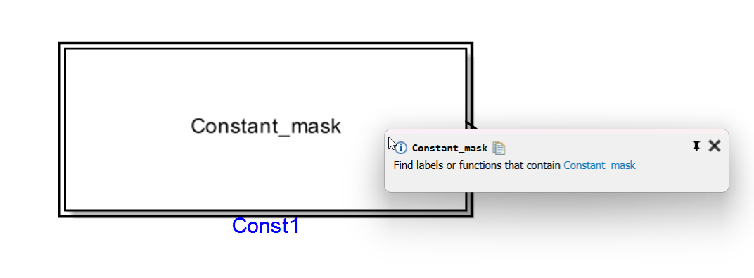 constant mask labelpopup