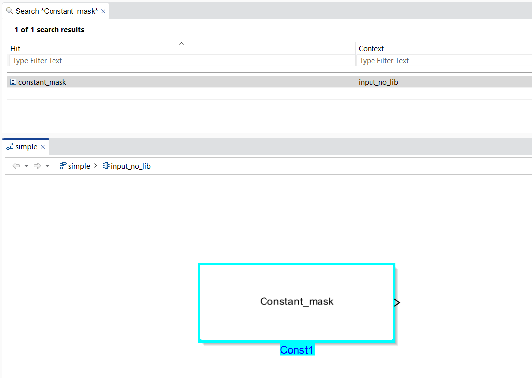 constant mask search